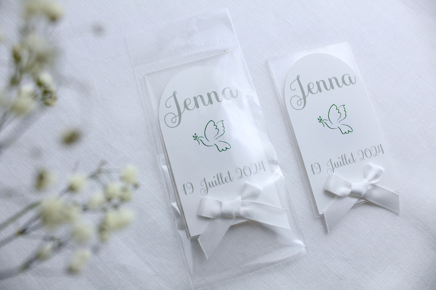 Magnet Blanc et Vert sauge