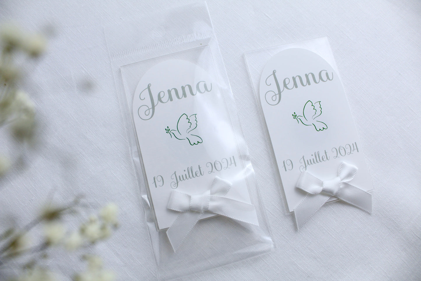 Magnet Blanc et Vert sauge