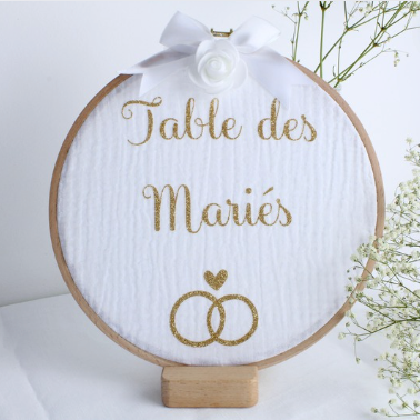 Toile en tissu Table des mariés