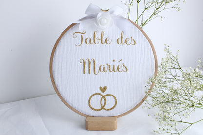 Toile en tissu Table des mariés
