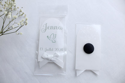 Magnet Blanc et Vert sauge