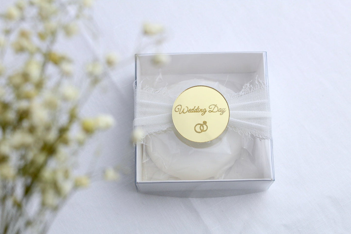 Ecrin Wedding Day alliances & ruban - Presti Biscuit
