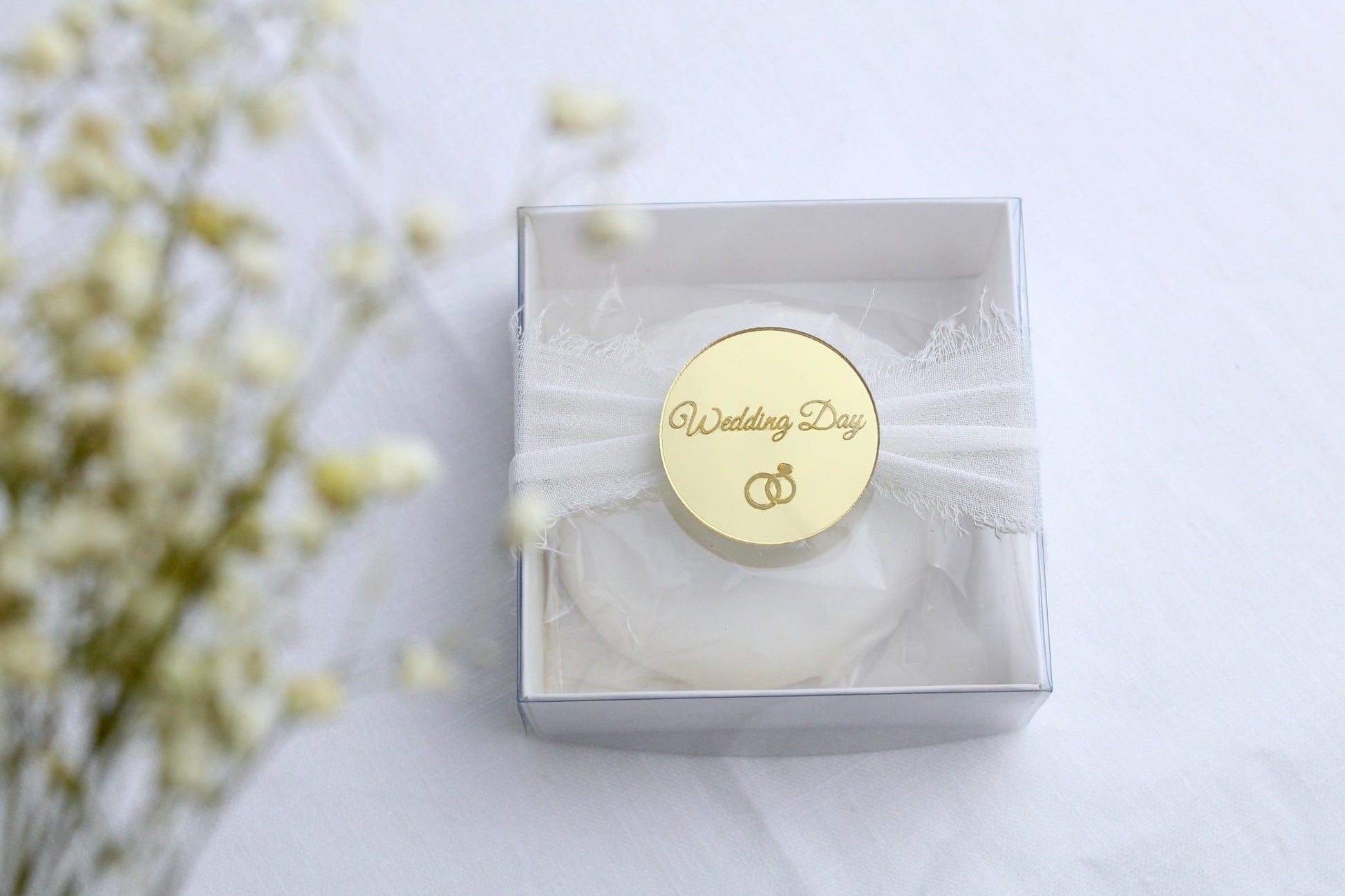 Ecrin Wedding Day alliances & ruban - Presti Biscuit