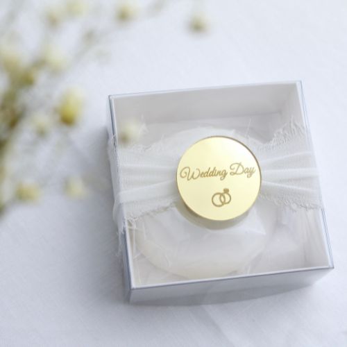 Ecrin Wedding Day alliances & ruban - Presti Biscuit